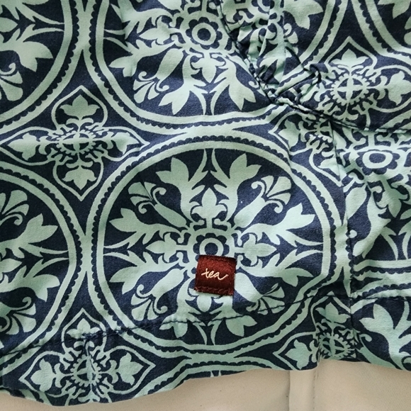 Tea Collection Blue Patterned Smock Dress Size 5 - Picture 5 of 6